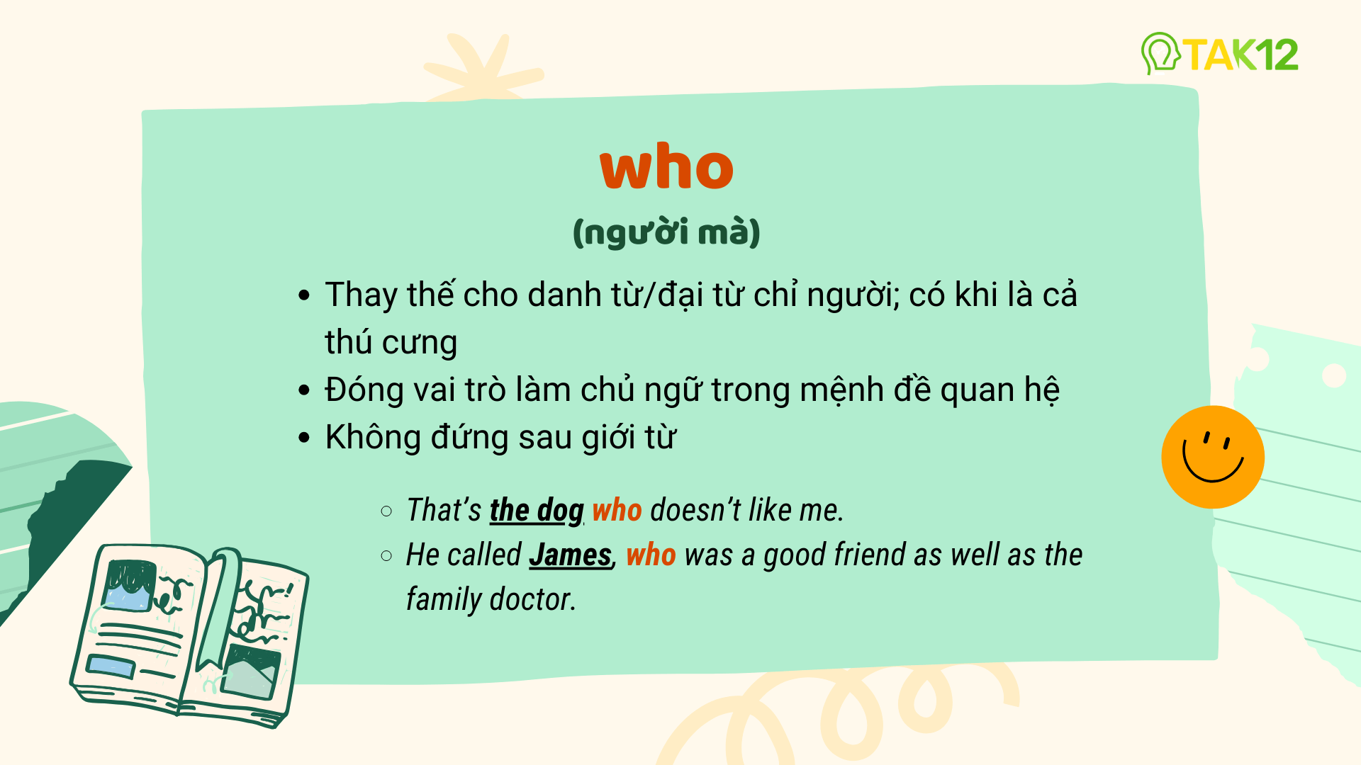 Cách sử dụng who trong mệnh đề quan hệ